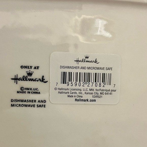 Hallmark ceramic JOY holiday tray in red, white and green - Picture 4 of 5